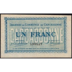 Carcassonne - Pirot 38-13 variété - 1 franc - 1917 - Etat : TTB+