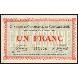 Carcassonne - Pirot 38-17 - 1 franc - 1920 - Etat : SPL