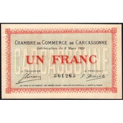 Carcassonne - Pirot 38-17 - 1 franc - 1920 - Etat : SUP+