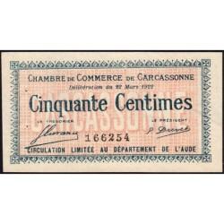 Carcassonne - Pirot 38-19 - 50 centimes - 1922 - Etat : SPL