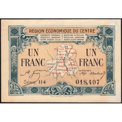 Région économique du Centre - Pirot 40-7 - 1 franc - Série 114 - Sans date - Etat : SPL