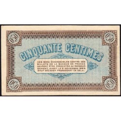 Chalon-sur-Saône, Autun, Louhans - Pirot 42-16 - 50 centimes - Série D 287 - 05/11/1918 - Etat : SUP