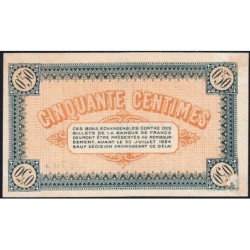 Chalon-sur-Saône, Autun, Louhans - Pirot 42-20 - 50 centimes - Série E 312 - 22/07/1919 - Etat : SUP