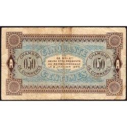 Auxerre - Pirot 17-19 - 50 centimes - Série M 113 - 08/01/1920 - Etat : B+ à TB-