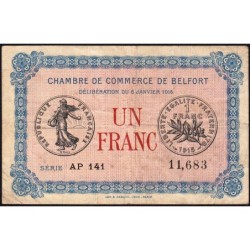 Belfort - Pirot 23-24 - 1 franc - Série AP 141 - 06/01/1916 - Etat : TB-