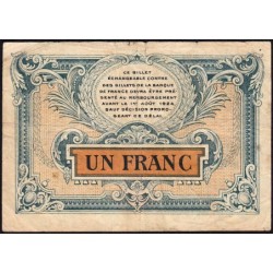 Besançon (Doubs) - Pirot 25-24 - 1 franc - Série 30 - Sans date (1921) - Etat : TB-