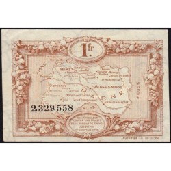 Châlons-sur-Marne, Epernay, Reims - Pirot 43-2 - 1 franc - 10/10/1920 - Etat : TTB+
