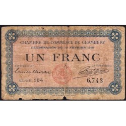 Chambéry - Pirot 44-5 - 1 franc - Série 154 - 19/02/1916 - Etat : B