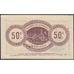 Toulouse - Pirot 122-8 variété - 50 centimes - Série III - 06/11/1914 - Etat : SPL