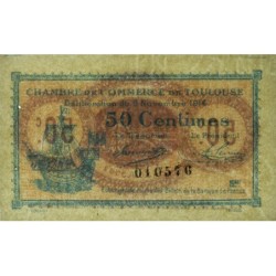 Toulouse - Pirot 122-8 variété - 50 centimes - Série III - 06/11/1914 - Etat : SPL