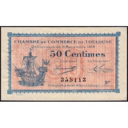 Toulouse - Pirot 122-8 variété - 50 centimes - Série III - 06/11/1914 - Etat : SUP