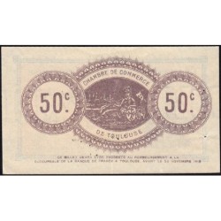 Toulouse - Pirot 122-8 variété - 50 centimes - Série III - 06/11/1914 - Etat : SUP
