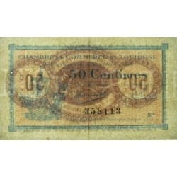 Toulouse - Pirot 122-8 variété - 50 centimes - Série III - 06/11/1914 - Etat : SUP