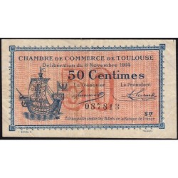 Toulouse - Pirot 122-8 variété - 50 centimes - Série IV - 06/11/1914 - Etat : TTB-