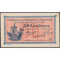 Toulouse - Pirot 122-8 variété - 50 centimes - Série IV - 06/11/1914 - Etat : SUP