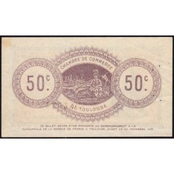Toulouse - Pirot 122-8 variété - 50 centimes - Série IV - 06/11/1914 - Etat : SUP