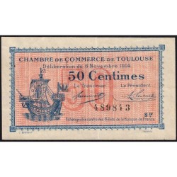 Toulouse - Pirot 122-8 variété - 50 centimes - Série IV - 06/11/1914 - Etat : TTB+