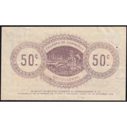 Toulouse - Pirot 122-8 variété - 50 centimes - Série IV - 06/11/1914 - Etat : TTB+
