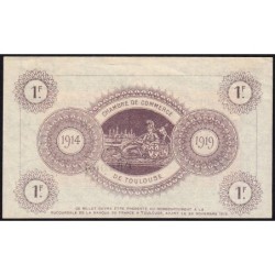 Toulouse - Pirot 122-15 variété - 1 franc - Série 2 - 06/11/1914 - Annulé - Etat : SUP