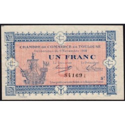 Toulouse - Pirot 122-14 variété - 1 franc - Série 2 - 06/11/1914 - Etat : TTB+