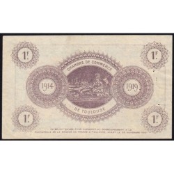 Toulouse - Pirot 122-14 variété - 1 franc - Série 2 - 06/11/1914 - Etat : TTB+