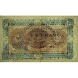 Toulouse - Pirot 122-14 variété - 1 franc - Série 2 - 06/11/1914 - Etat : TTB+