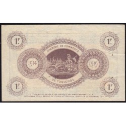 Toulouse - Pirot 122-14 variété - 1 franc - Série 2 - 06/11/1914 - Etat : TTB+