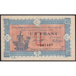 Toulouse - Pirot 122-14 - 1 franc - Série III - 06/11/1914 - Etat : TTB+