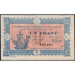 Toulouse - Pirot 122-14 - 1 franc - Série III - 06/11/1914 - Etat : SUP