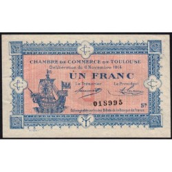Toulouse - Pirot 122-14 variété - 1 franc - Série III - 06/11/1914 - Etat : TTB+