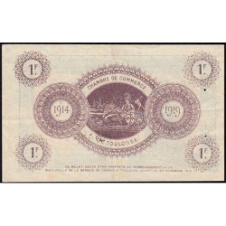 Toulouse - Pirot 122-14 variété - 1 franc - Série IV - 06/11/1914 - Etat : TTB+