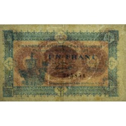 Toulouse - Pirot 122-14 variété - 1 franc - Série IV - 06/11/1914 - Etat : TTB+