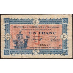 Toulouse - Pirot 122-14 variété - 1 franc - Série 5 - 06/11/1914 - Etat : TB-
