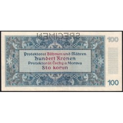 Bohême-Moravie - Pick 6s - 100 korun - 20/08/1940 - Série 18B - Spécimen - Etat : SUP+