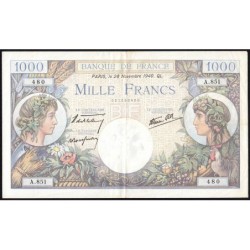 F 39-02 - 28/11/1940 - 1000 francs - Commerce - Série A.851 - Etat : TTB