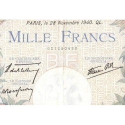 F 39-02 - 28/11/1940 - 1000 francs - Commerce - Série A.851 - Etat : TTB