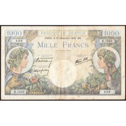 F 39-03 - 19/12/1940 - 1000 francs - Commerce - Série K.1242 - Etat : TB