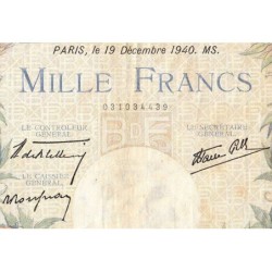 F 39-03 - 19/12/1940 - 1000 francs - Commerce - Série K.1242 - Etat : TB