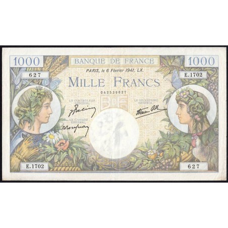 F 39-04 - 06/02/1941 - 1000 francs - Commerce - Série E.1702 - Etat : TTB+