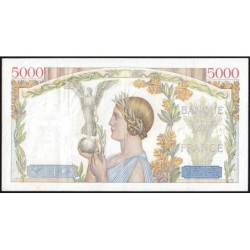F 45-01 - 13/10/1938 - 5000 francs - Victoire modifié 1 - Série Z.54 - Etat : TTB+