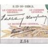 F 45-01 - 13/10/1938 - 5000 francs - Victoire modifié 1 - Série Z.54 - Etat : TTB+