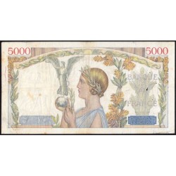 F 46-01 - 08/12/1938 - 5000 francs - Victoire modifié 2 - Série L.75 - Etat : TB