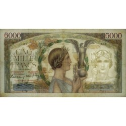 F 46-01 - 08/12/1938 - 5000 francs - Victoire modifié 2 - Série A.78 - Etat : TTB