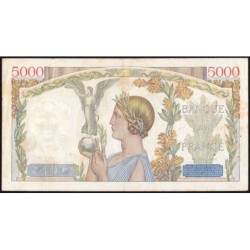 F 46-01 - 08/12/1938 - 5000 francs - Victoire modifié 2 - Série G.84 - Etat : TB