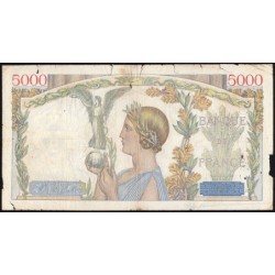 F 46-03 - 02/03/1939 - 5000 francs - Victoire modifié 2 - Série T.109 - Etat : B-