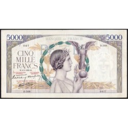 F 46-05 - 04/05/1939 - 5000 francs - Victoire modifié 2 - Série D.168 - Etat : TTB
