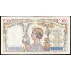 F 46-05 - 04/05/1939 - 5000 francs - Victoire modifié 2 - Série D.168 - Etat : TTB