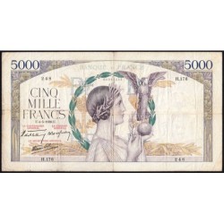 F 46-05 - 04/05/1939 - 5000 francs - Victoire modifié 2 - Série H.176 - Etat : TB