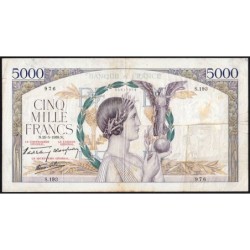 F 46-06 - 25/05/1939 - 5000 francs - Victoire modifié 2 - Série S.193 - Etat : TB
