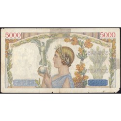 F 46-14 - 12/10/1939 - 5000 francs - Victoire modifié 2 - Série T.387 - Etat : B-